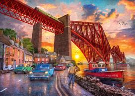 Dėlionė Ravensburger Forth Bridge At Sunset, 70 cm x 50 cm, 1000 vnt.