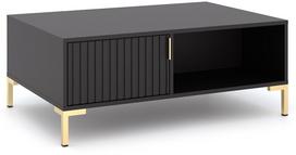 Kavos staliukas Flinn FL05, aukso sp./juoda sp., 100 cm x 66 cm x 39.6 cm