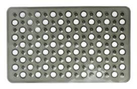 Vonios grindų kilimėlis Bathlab ZAC, skaidri sp./juoda sp., 61 cm x 38 cm