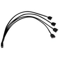 Laidas Alphacool Y-Splitter ARGB 3-pin, 4 x 3-pin, 0.3 m, juoda sp.