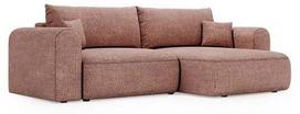 Kampinė sofa - lova Polak Meble Next Legacy 14, rožinė sp., 152 x 274 cm x 88 cm