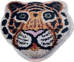 Vonios grindų kilimėlis Foutastic Bengal, įvairių spalvų, 80 cm x 80 cm, Ø 80 cm