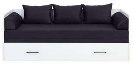 Sofa-lova Tetrix, balta sp./grafito sp., 200.5 x 79 cm x 73 cm