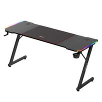 Nešiojamo kompiuterio staliukas Huzaro Hero 4.8 RGB, 160 cm x 60 cm, 74 cm, juoda sp.