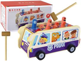 Žaislinis autobusas Police Car Whac-a-mole, įvairių spalvų