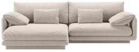 Kampinė sofa Micadoni Torino Structured, šviesiai smėlinė, kairinė, 250 x 170 cm x 83 cm