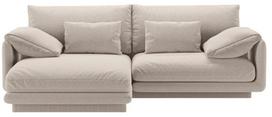 Kampinė sofa Micadoni Torino Structured, šviesiai smėlinė, kairinė, 220 x 170 cm x 83 cm