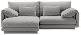 Kampinė sofa Micadoni Torino Structured, šviesiai pilka sp., kairinė, 220 x 170 cm x 83 cm