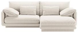 Kampinė sofa Micadoni Torino Structured, kreminė sp., dešininė, 220 x 170 cm x 83 cm