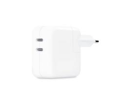 Nešiojamo kompiuterio įkroviklis Apple Dual USB-C Power Adapter MW2K3ZM/A, 35 W, 100 - 230 V