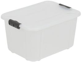 Daiktadėžė su dangčiu, daiktų saugojimo/žaislams Branq Velur, 16 l, skaidri sp., 39 x 29 x 21.7 cm