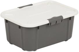 Daiktadėžė su dangčiu, žaislams Branq Velur 123170, 3.6 l, tamsiai pilka sp., 19 x 16.5 x 13.2 cm