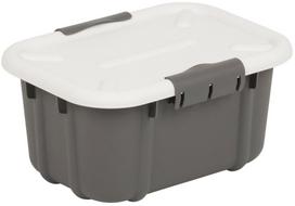 Daiktadėžė su dangčiu, žaislams Branq Velur 123173, 8 l, tamsiai pilka sp., 34 x 24.5 x 15.6 cm