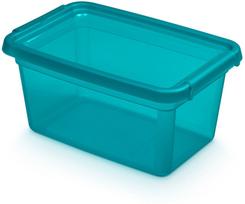 Daiktadėžė su dangčiu, daiktų saugojimo Orplast Base Store Ocean, 4.5 l, skaidri sp./mėlyna sp., 28 x 19 x 13 cm