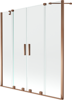 Vonios sienelė Mexen Velar Duo II, 150 cm x 150 cm, rose gold/grūdintas