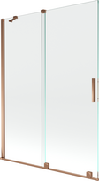 Vonios sienelė Mexen Velar II, 130 cm x 150 cm, rose gold/grūdintas