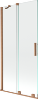Vonios sienelė Mexen Velar II, 95 cm x 150 cm, brushed copper sp./grūdintas