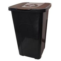 Rūšiavimo šiukšliadėžė NoName Greg, 50 l l, ruda sp./juoda sp.