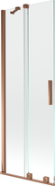 Vonios sienelė Mexen Velar II, 75 cm x 150 cm, rose gold/grūdintas