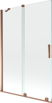 Vonios sienelė Mexen Velar II, 120 cm x 150 cm, rose gold/grūdintas