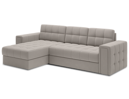 Kampinė sofa - lova Blenvi Sola 18, smėlio sp., kairinė, 150 x 260 cm x 82 cm