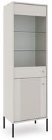 Vitrina Iseo, juoda sp./kreminė sp., 39 cm x 54 cm x 180 cm