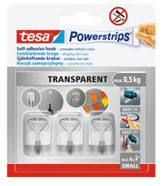 Drabužių kabliukas Tesa Powerstrips, skaidri sp.