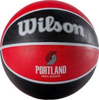 Krepšinio kamuolys Wilson NBA Team Portland Trail Blazers, 7 dydis, juoda sp./raudona sp.