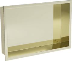 Įleidžiama sieninė lentyna Mexen X-Wall-R, 10 cm x 30 cm x 45 cm, aukso sp.