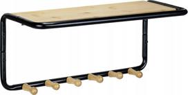 Vonios kambario lentyna Wenko Loft, 26 cm x 26 cm x 58 cm, juoda sp./ruda sp.