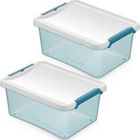 Maisto dėžučių rinkinys Orplast Arctic Line, 1.6 l, 19.5 cm x 15 cm, mėlyna sp., 2 vnt.
