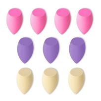 Makiažo kempinėlė ECarla Pastel GB12, 10 vnt., įvairių spalvų