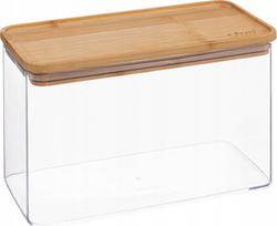 Birių produktų indas 5five Eske, 2 l, 14 cm x 10 cm, skaidri sp./ruda sp.