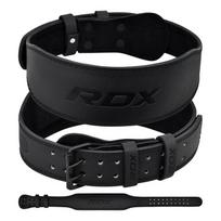 Sunkiosios atletikos diržas RDX Leather, juoda sp., S
