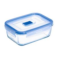 Dėžutė maistui Luminarc Pure Box Active, 0.82 l, skaidri sp./mėlyna sp.