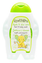 Vaikiška dušo želė ir šampūnas Naturaphy Apple & Aloe Vera, 300 ml