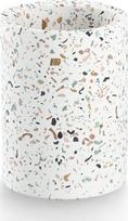 Dantų šepetėlio stiklinė Zeller Terrazzo, balta sp./žalia sp./rusva sp., 8.2 cm x 11 cm x 8.2 cm