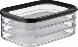 Dėžutė maistui Mepal 550/3, 0.55 l, skaidri sp./juoda sp., 3 vnt.