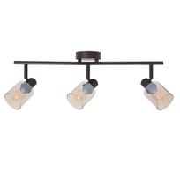 Šviestuvas lubų Candellux Lighting Agra Brown, E14, 3 x 40 W, skaidri sp./gintaro sp. / juoda sp.