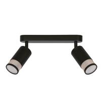Šviestuvas lubų Candellux Lighting Flin, GU10, 2 x 15 W, aukso sp./juoda sp.