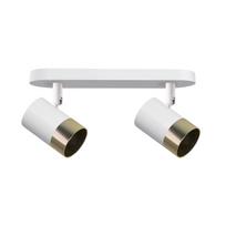 Šviestuvas lubų Candellux Lighting Tobi, GU10, 2 x 15 W, aukso sp./balta sp.