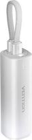 Nešiojamas įkroviklis (Power bank) Vention FHWM0, 5000 mAh, 18 - 20 W, balta sp.