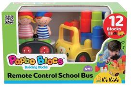 Edukacinis žaislas, autobusas K's Kids Popbo Blocs, įvairių spalvų