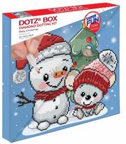 Deimantinė mozaika Diamond Dotz Baby Christmas, mėlyna sp./balta sp./raudona sp.