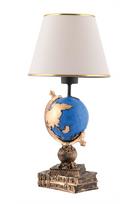 Stalinis šviestuvas Opviq World, E27, 60W, dramblio kaulo sp./mėlyna sp.