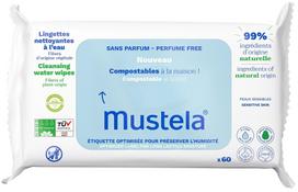 Drėgnos servetėlės kūdikiams Mustela Compostable, 60 vnt.