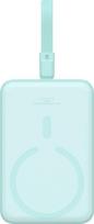 Nešiojamas įkroviklis (Power bank) Baseus Magnetic Mini, 10000 mAh, 5 - 20 W, mėtinė (mint) sp.