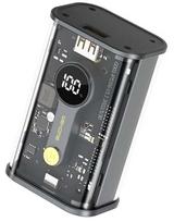 Nešiojamas įkroviklis (Power bank) WEKOME Vanguard WP-333, 10000 mAh, 20 - 22.5 W, skaidri sp./juoda sp.