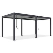 Pavėsinė Pergola Elegance, 600 x 255 cm, antracito sp./šviesiai pilka sp.