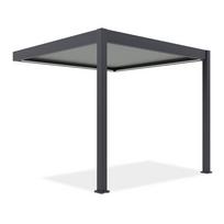 Pavėsinė Pergola Elegance Wall Automatic, 309 x 256 cm, antracito sp./šviesiai pilka sp.
